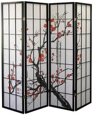 Oriental 4 Panel Room Divider