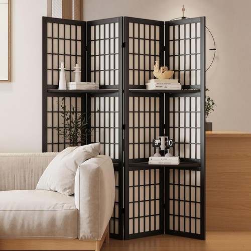 Room divider with shelves - divider,